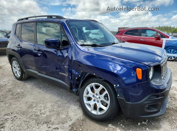 ZACCJABB5JPH85349 2018 JEEP RENEGADE Синий Передняя правая четверть