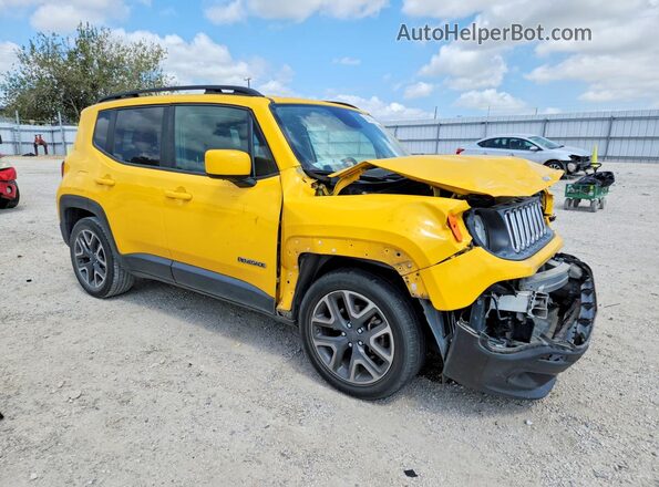 ZACCJABBXJPH83676 2018 JEEP RENEGADE Желтый Передняя правая четверть