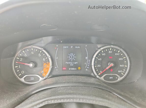 ZACCJABBXJPH87159 2018 JEEP RENEGADE Белый Вид щитка приборов