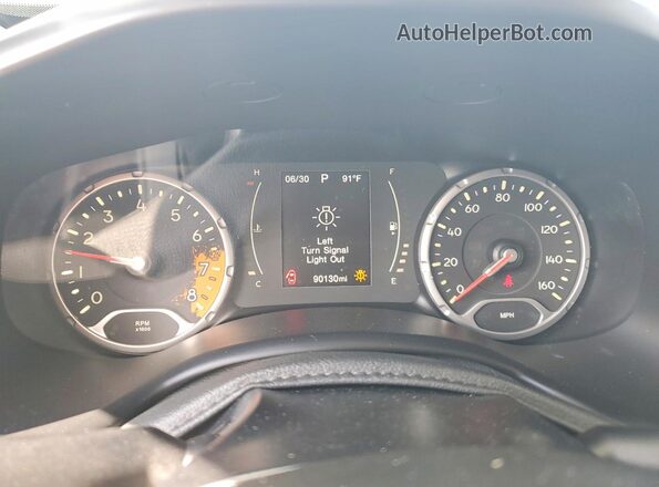 ZACCJABT4GPC65032 2016 JEEP RENEGADE White Вид щитка приладів
