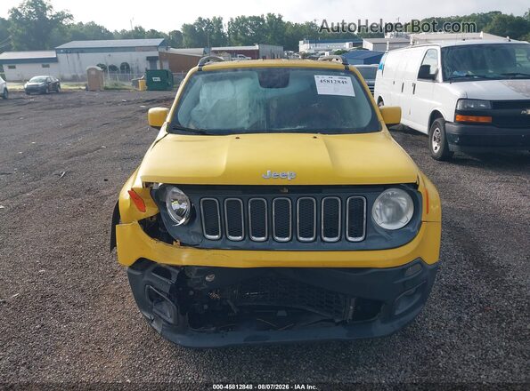 ZACCJABT6GPD15106 2016 JEEP RENEGADE Yellow Вид щитка приладів