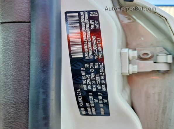 ZACCJADB2HPF01490 2017 JEEP RENEGADE White Vista de la etiqueta del VIN