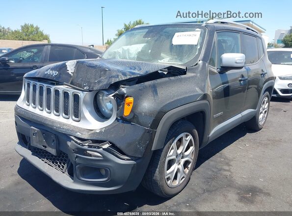 ZACCJADT2GPC71246 2016 JEEP RENEGADE Black Առջևի ձախ երեք քառորդ տեսարան