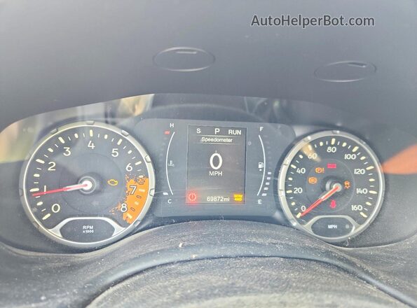 ZACCJBAB0JPH99778 2018 JEEP RENEGADE Серый Вид щитка приборов