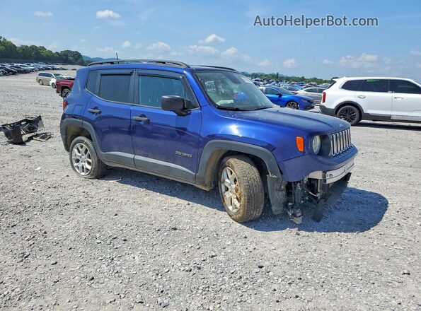 ZACCJBAB1JPJ42162 2018 JEEP RENEGADE Синий Передняя правая четверть