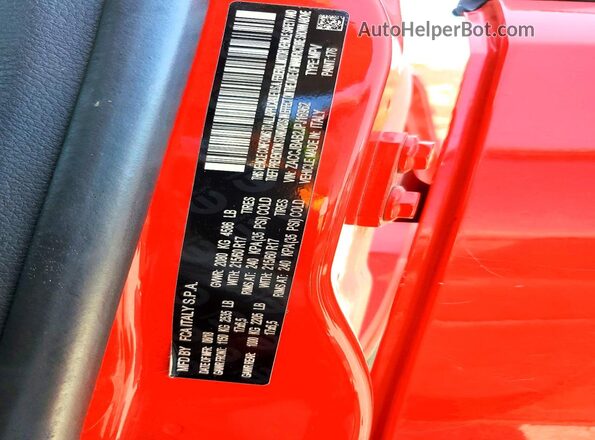 ZACCJBAB2JPJ16962 2018 JEEP RENEGADE Red Widok naklejki z numerem VIN