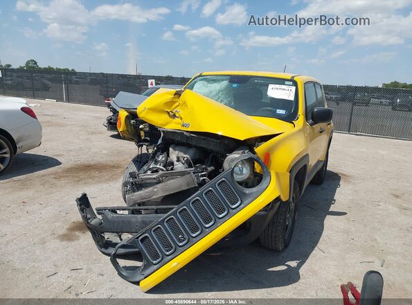 ZACCJBABXJPH09746 2018 JEEP RENEGADE Желтый Передняя левая четверть