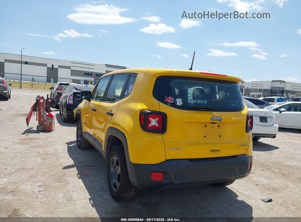 ZACCJBABXJPH09746 2018 JEEP RENEGADE Желтый Задняя левая четверть