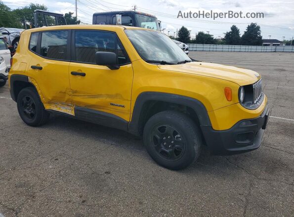 ZACCJBAH1HPF04296 2017 JEEP RENEGADE Желтый Передняя правая четверть