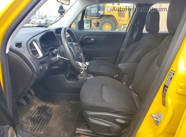 ZACCJBAH1HPF04296 2017 JEEP RENEGADE Желтый Вид салона спереди