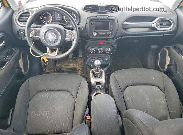 ZACCJBAH1HPF04296 2017 JEEP RENEGADE Желтый Вид панели приборов