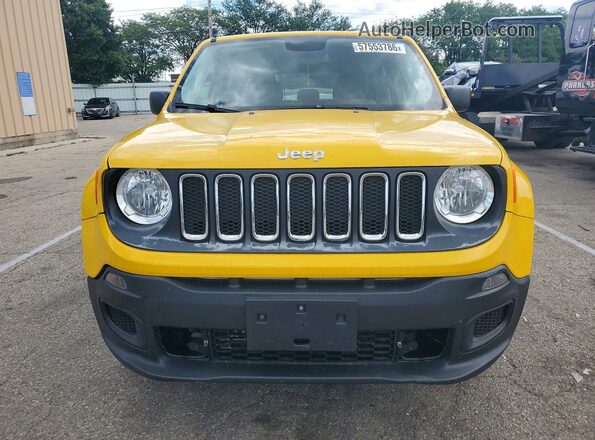 ZACCJBAH1HPF04296 2017 JEEP RENEGADE Желтый Вид спереди