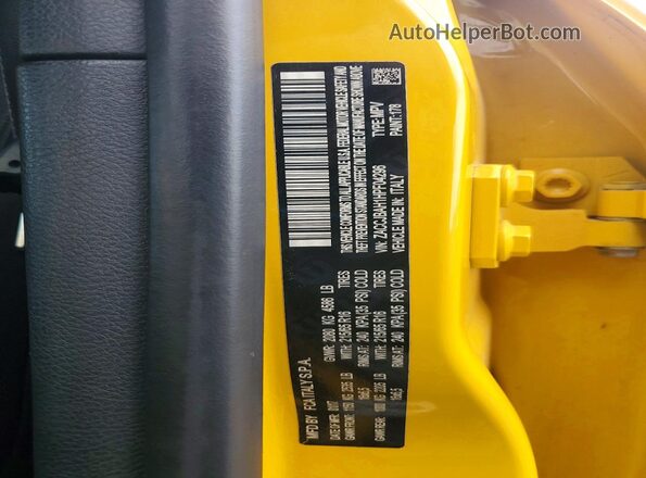 ZACCJBAH1HPF04296 2017 JEEP RENEGADE Желтый Вид подкапотного пространства