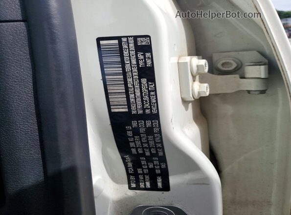 ZACCJBAT2GPE02489 2016 JEEP RENEGADE White Vista de la etiqueta del VIN