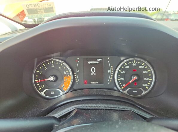 ZACCJBAW0GPC63571 2016 JEEP RENEGADE Оранжевый Вид щитка приборов
