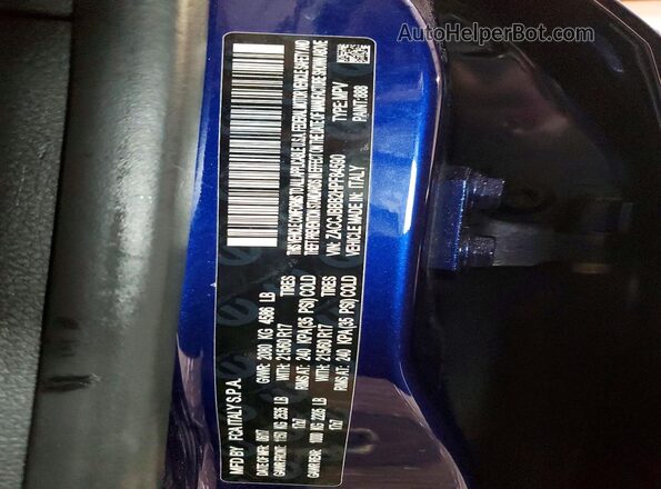 ZACCJBBB2HPF84590 2017 JEEP RENEGADE Blue Вид наклейки з VIN-кодом