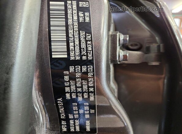 ZACCJBBB3HPF67927 2017 JEEP RENEGADE Gray VIN კოდის სტიკერის ხედი