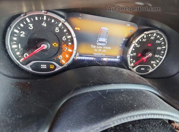 ZACCJBBB7HPE71878 2017 JEEP RENEGADE Orange Vista del cuadro de instrumentos