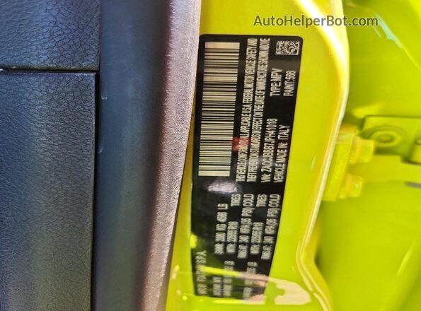 ZACCJBBB7JPH41018 2018 JEEP RENEGADE Green Vista de la etiqueta del VIN