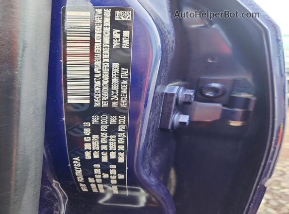 ZACCJBBB8HPF59399 2017 JEEP RENEGADE Blue Vista de la etiqueta del VIN