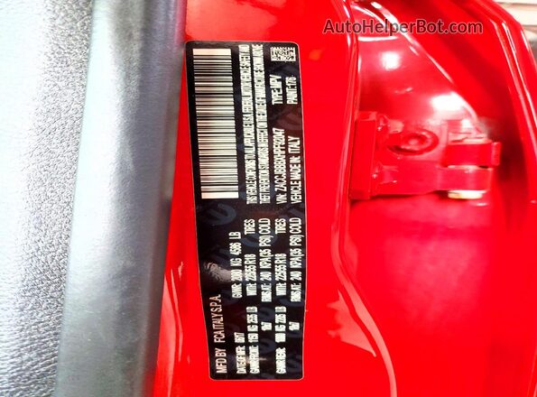 ZACCJBBBXHPF92047 2017 JEEP RENEGADE Красный Вид наклейки с VIN-кодом
