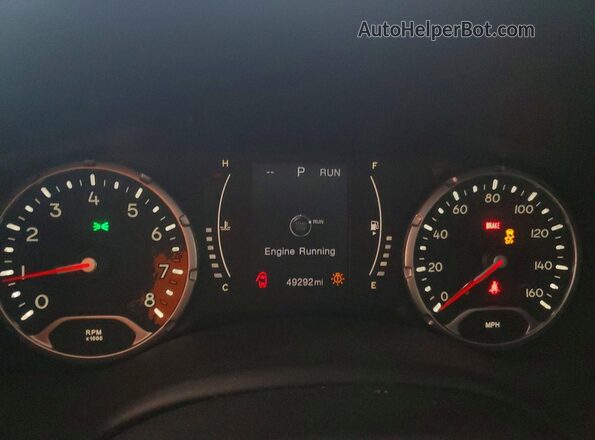 ZACCJBBT8GPC55920 2016 JEEP RENEGADE Blue Widok zestawu wskaźników