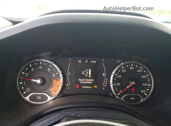 ZACCJBBT8GPD61333 2016 JEEP RENEGADE Black Вид щитка приладів