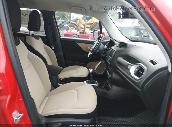 ZACCJBBW9GPC45309 2016 JEEP RENEGADE Красный Вид салона спереди