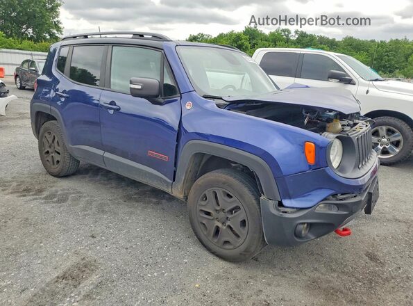 ZACCJBCB4JPH13739 2018 JEEP RENEGADE Синий Передняя правая четверть