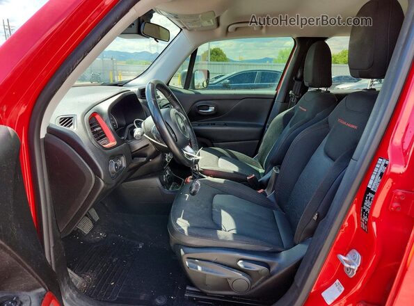 ZACCJBCB7HPE87643 2017 JEEP RENEGADE Red Вид салону спереду