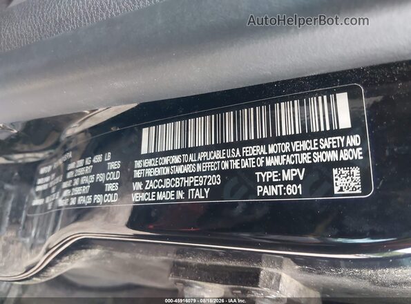 ZACCJBCB7HPE97203 2017 JEEP RENEGADE Black ძრავის განყოფილების ხედი