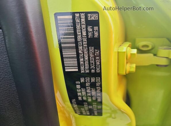 ZACCJBCB7HPF52622 2017 JEEP RENEGADE Зеленый Вид наклейки с VIN-кодом