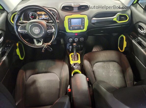 ZACCJBCB7HPF52622 2017 JEEP RENEGADE Зеленый Вид панели приборов
