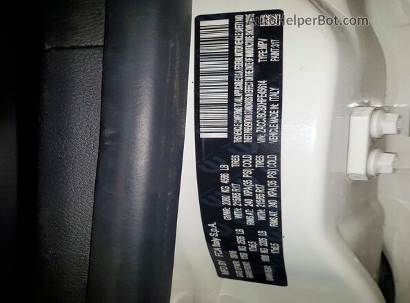 ZACCJBCBXHPE45614 2017 JEEP RENEGADE White Widok komory silnika