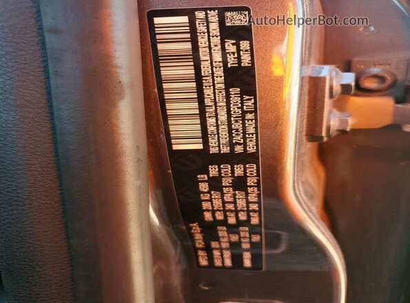 ZACCJBCT1GPD39110 2016 JEEP RENEGADE Gray VIN sticker view