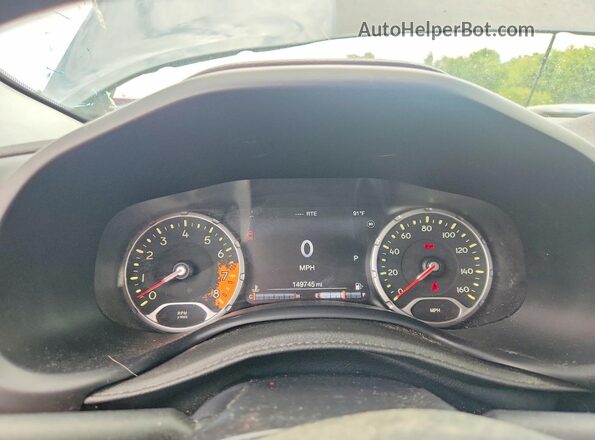 ZACCJBCT4GPD40588 2016 JEEP RENEGADE Gray Instrument cluster view