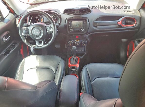 ZACCJBCT6GPD41287 2016 JEEP RENEGADE Orange Vista del salpicadero