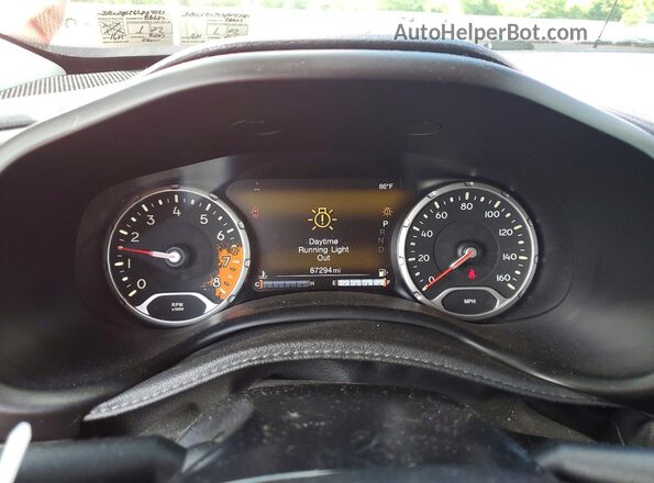 ZACCJBCT6GPD41287 2016 JEEP RENEGADE Orange Vista del cuadro de instrumentos