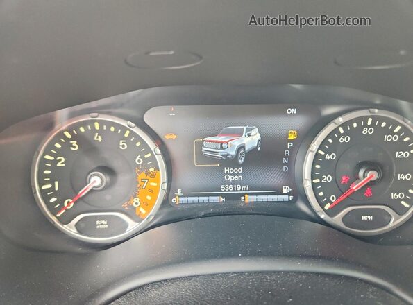 ZACCJBDT8GPD27826 2016 JEEP RENEGADE Blue Vista del cuadro de instrumentos