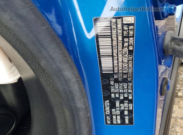 ZACNDFAN0R3A22084 2024 DODGE OTHER Blue Widok naklejki z numerem VIN
