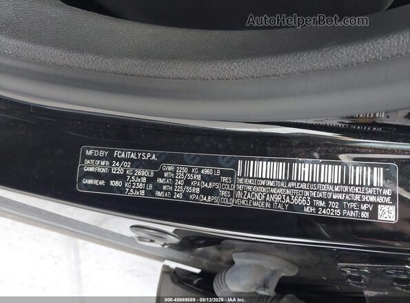 ZACNDFAN9R3A36663 2024 DODGE OTHER Black Engine compartment view