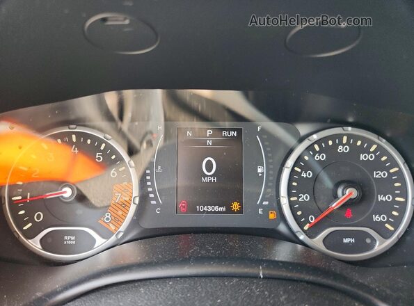 ZACNJABB0KPK38674 2019 JEEP RENEGADE Gray ხელსაწყოთა პანელის ხედი