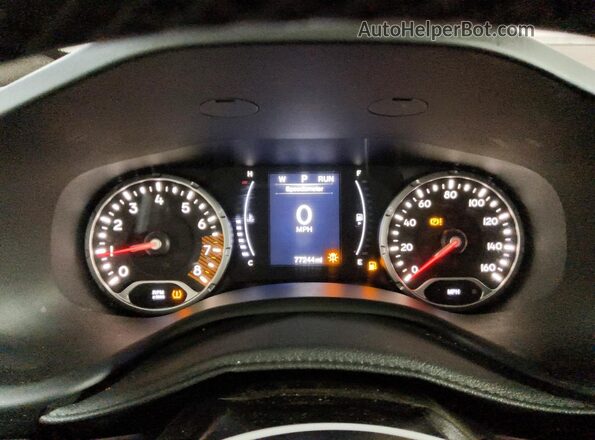 ZACNJABB1KPJ77528 2019 JEEP RENEGADE Gray ხელსაწყოთა პანელის ხედი