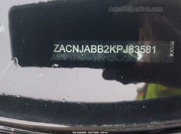 ZACNJABB2KPJ83581 2019 JEEP RENEGADE Black 