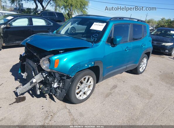 ZACNJABB3LPL50774 2020 JEEP RENEGADE Turquoise Առջևի ձախ երեք քառորդ տեսարան