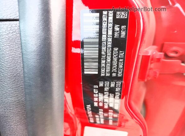 ZACNJABB4KPK70740 2019 JEEP RENEGADE Красный Вид наклейки с VIN-кодом