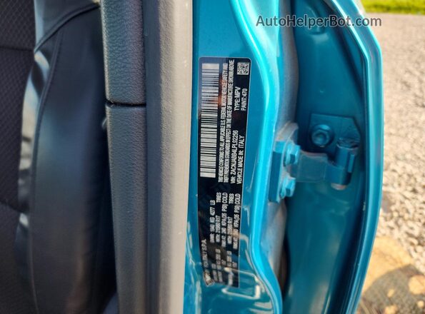 ZACNJABB4LPL92256 2020 JEEP RENEGADE Teal VIN კოდის სტიკერის ხედი