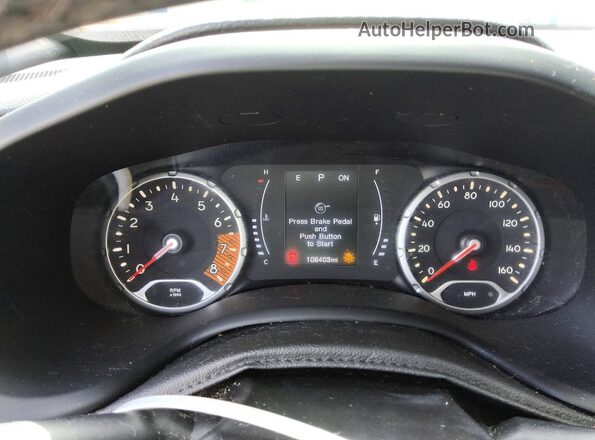 ZACNJABB6LPK93812 2020 JEEP RENEGADE Black Widok zestawu wskaźników