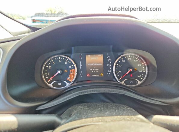 ZACNJABB8KPK02909 2019 JEEP RENEGADE White Вид щитка приладів