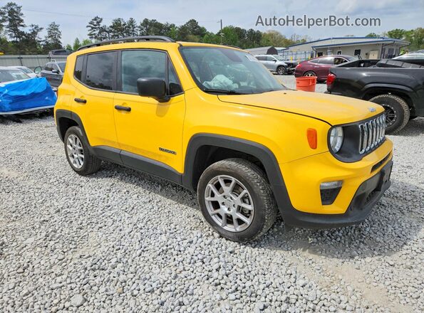 ZACNJBAB4KPJ85386 2019 JEEP RENEGADE Желтый Передняя правая четверть